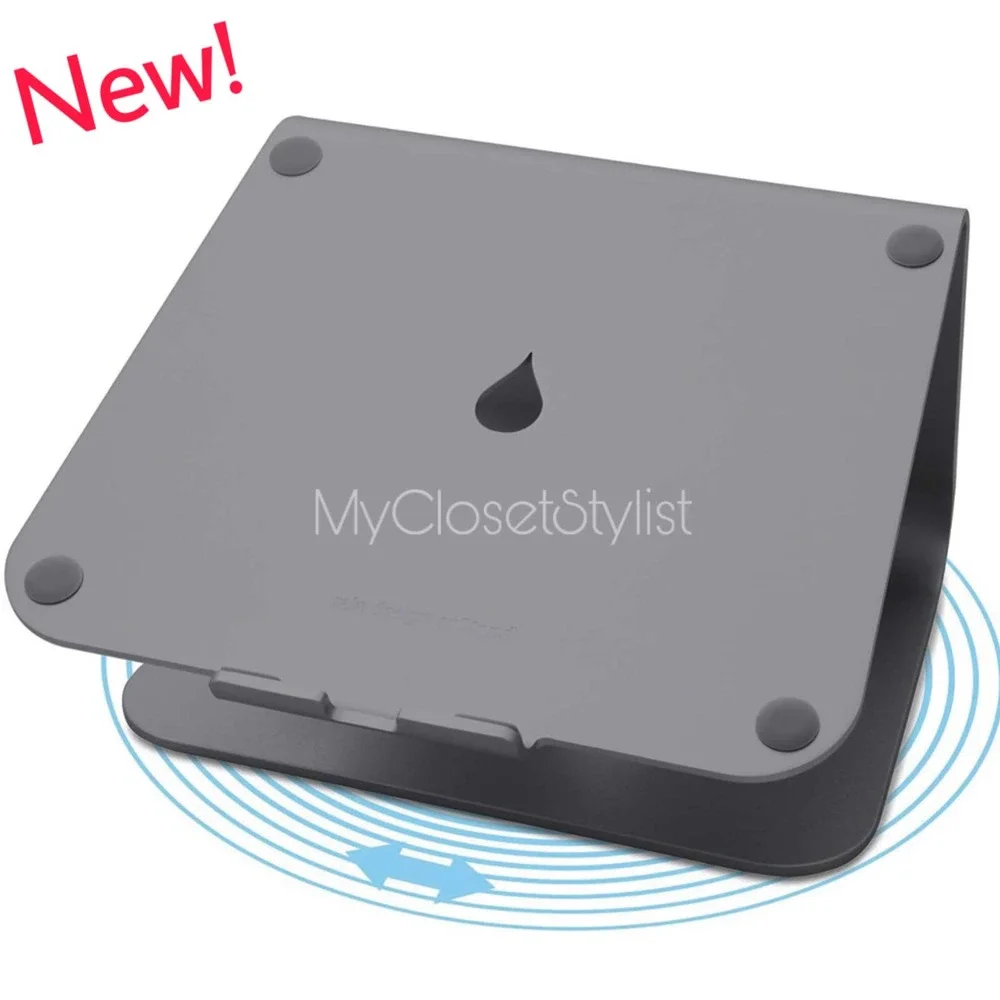 NIB Apple Macbook Pro SWIVEL Laptop Stand! Desktop Rain Design SPACE GRAY